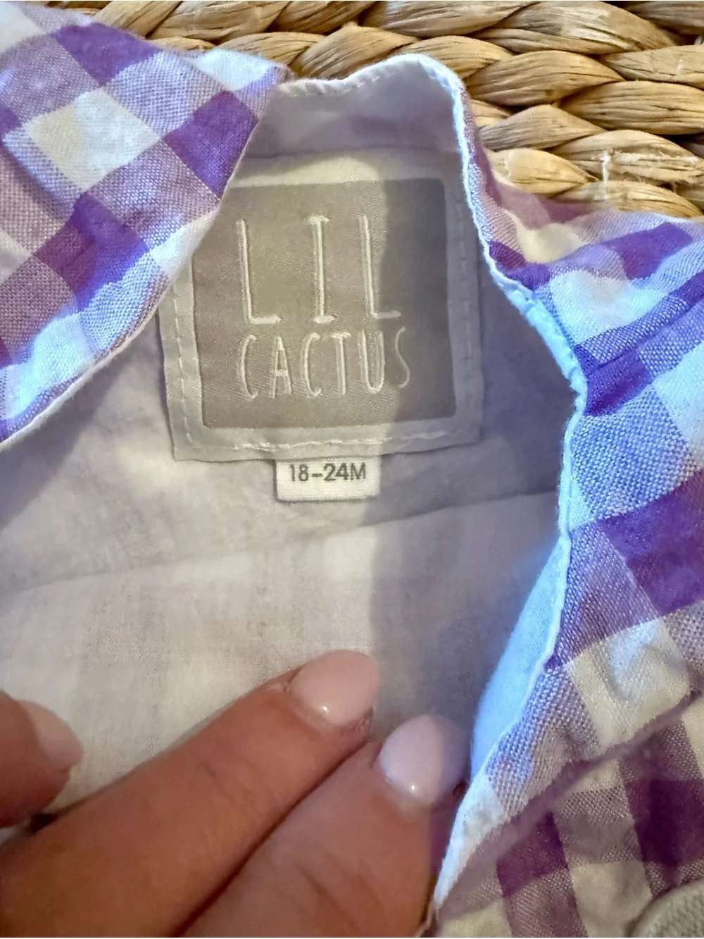 Lil Cactus Gingham Set Sz 18-24 Months